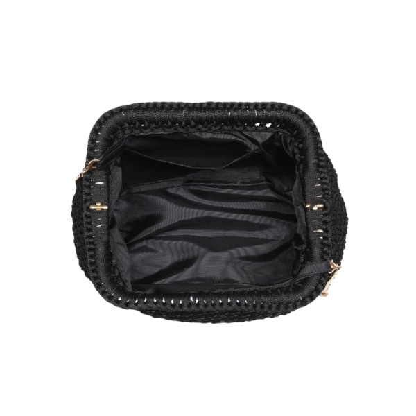 Anastasia Woven Clutch Bag w/Chain Strap