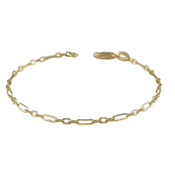 18k Gold Filled Alternating Paperclips Bracelet