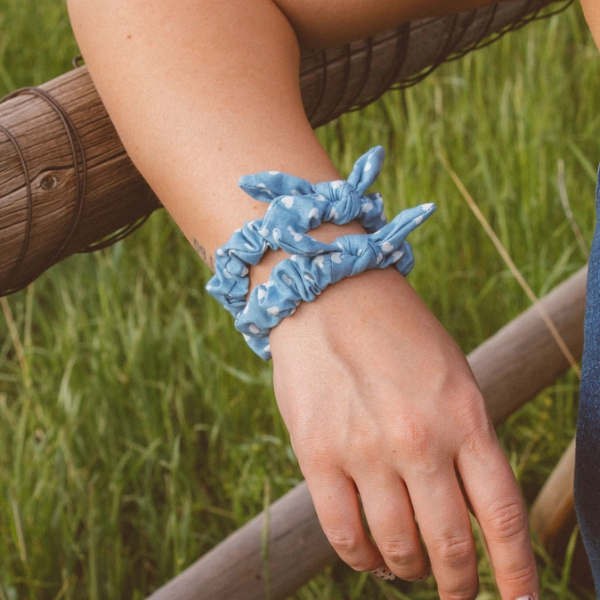 2pc Heart Mini Scrunchie Set