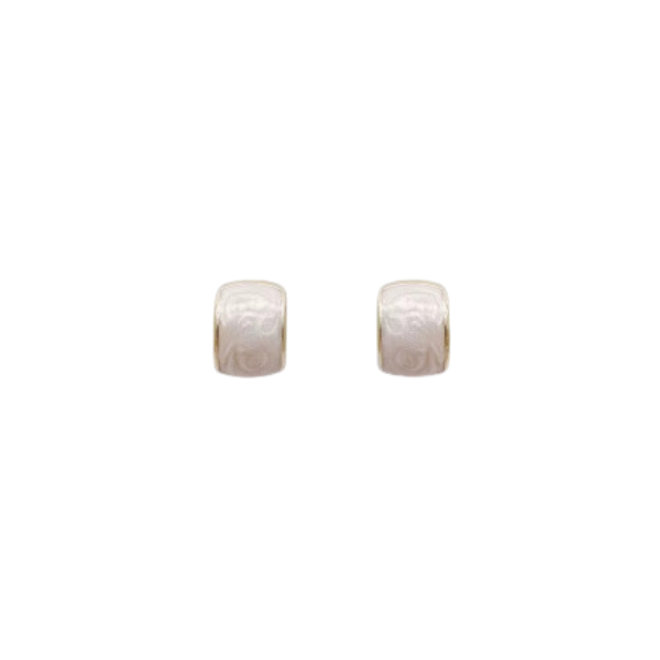 Opalescent White & Gold Earrings