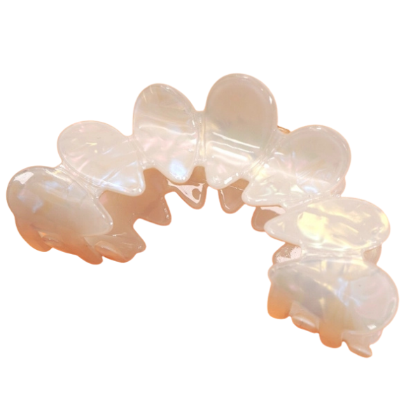 Half Moon Wavy Tortoise Claw Clip