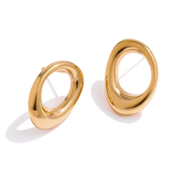 'The Emily Edit' Open Abstract Circle Statement Stud Earrings