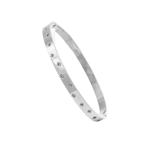 Secret Box NY Stainless Steel Star CZ Bracelet
