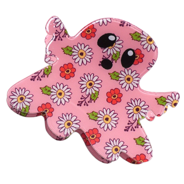 Groovy Pink Ghost Claw Clip