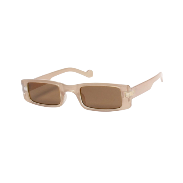 Slim Rectangle Sunglasses - Nude