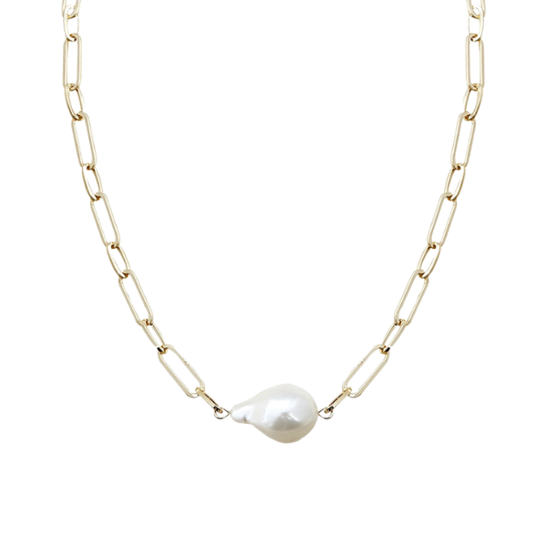 Baroque Pearl Charm Necklace
