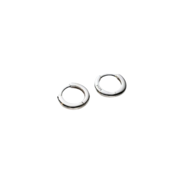 Simple Silver Hoop Earrings