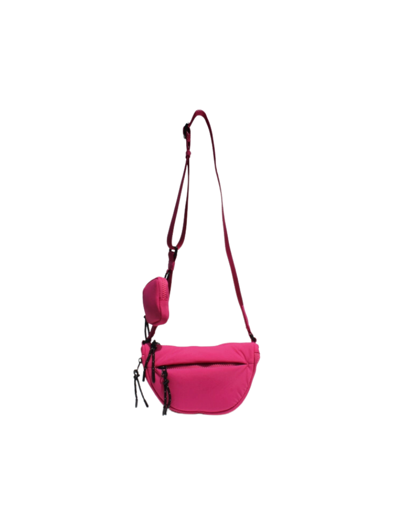 Bright Pink Nora Puffy Crossbody Bag
