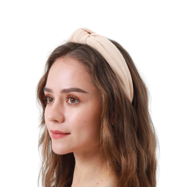 Waffle Knit Top Knot Headband
