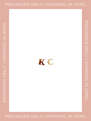 KC Gold Letter Studs