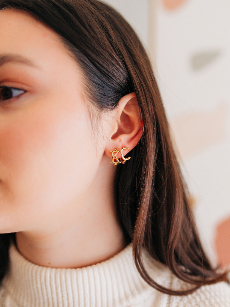 Flat KC Huggie Hoops