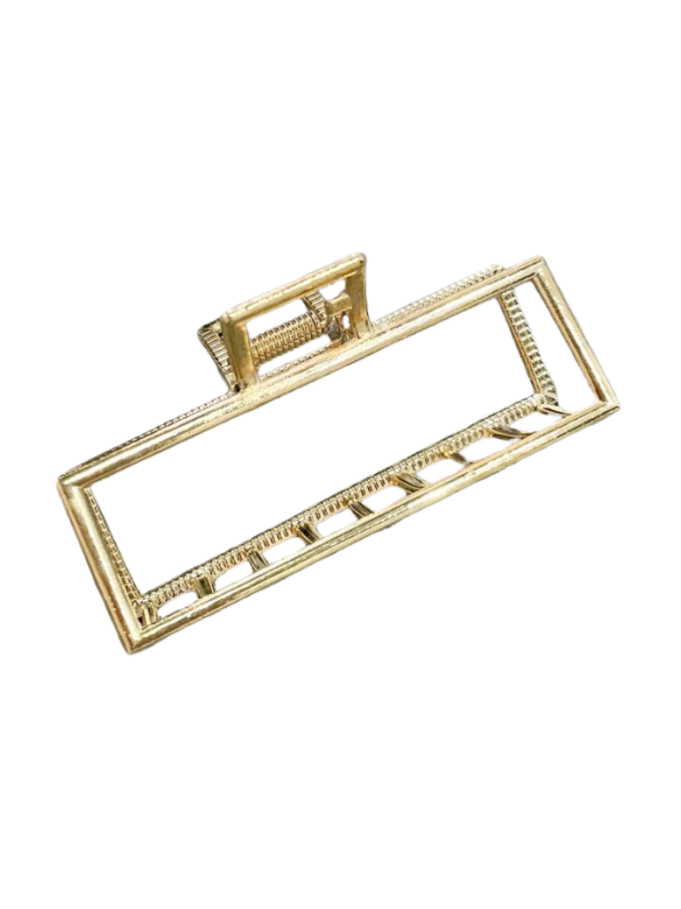 Gold Metal Frame Claw Clip