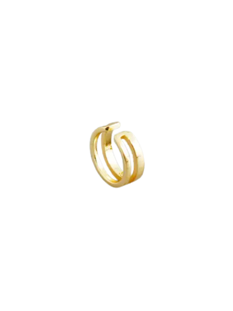 Gold Plated S925 Silver Double Line Ear Cuff