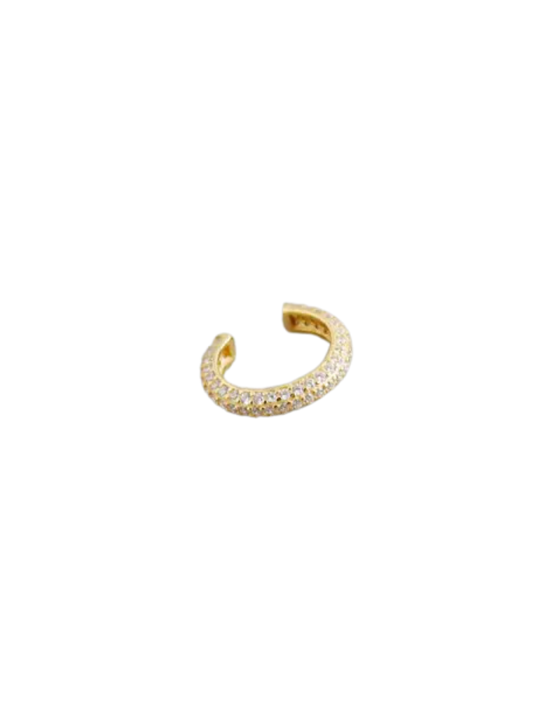 Gold Plated S925 Silver Twisted C-Shape Ear Cuff