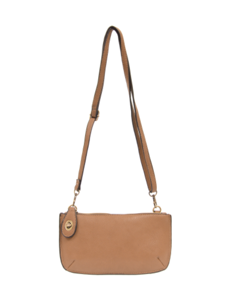 Camel Mini Crossbody Wristlet Clutch