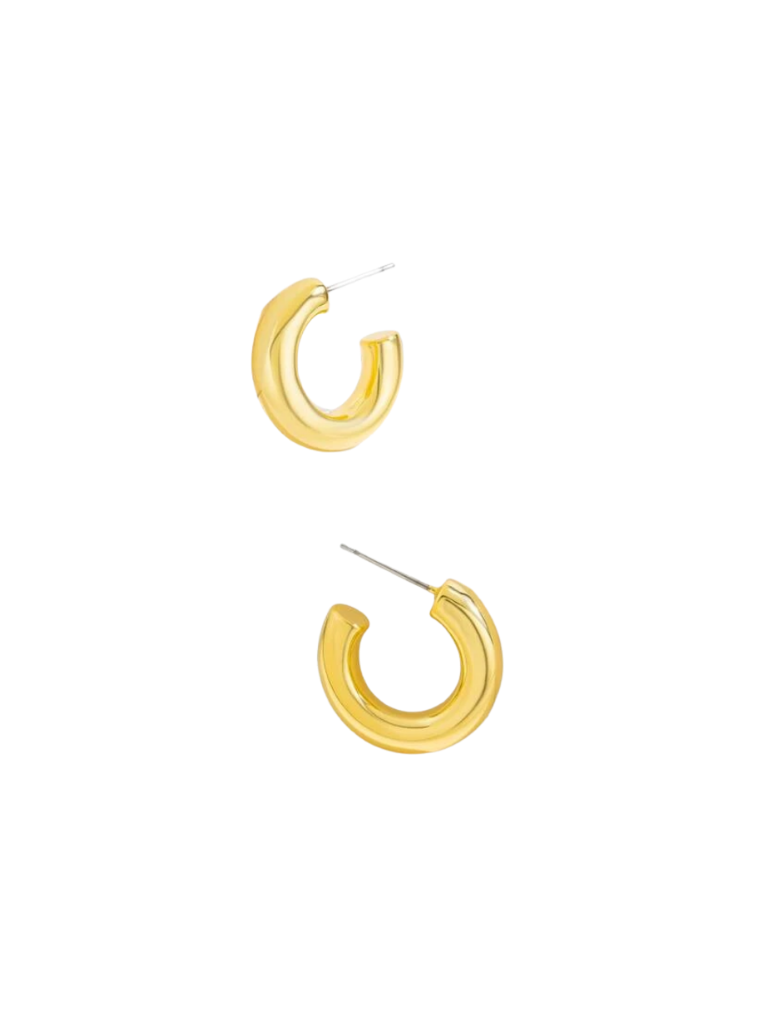 Chunky 18k Gold Plated Hoop Earrings
