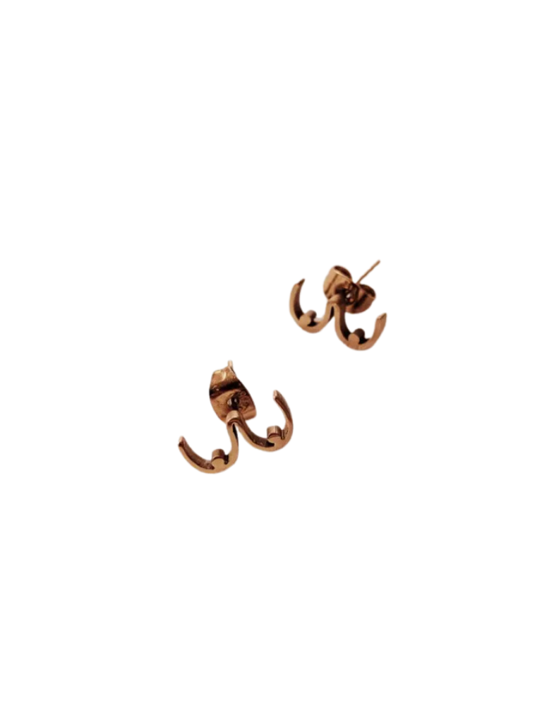 Gold Boob Stud Earrings