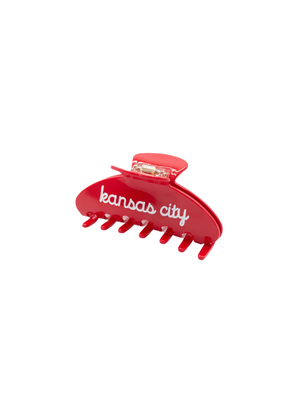 Red Kansas City Claw Clip Chiefs