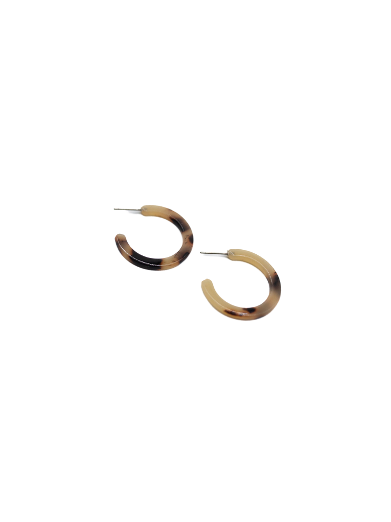 Small tortoise hoop earrings deals