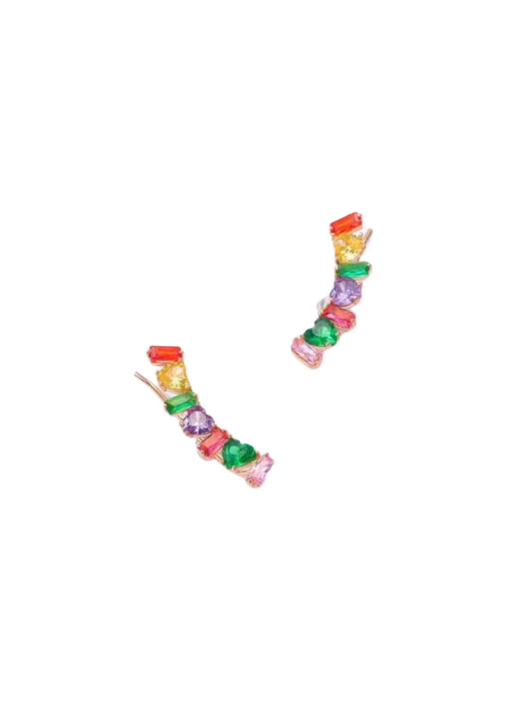 Rainbow Crawler Earrings