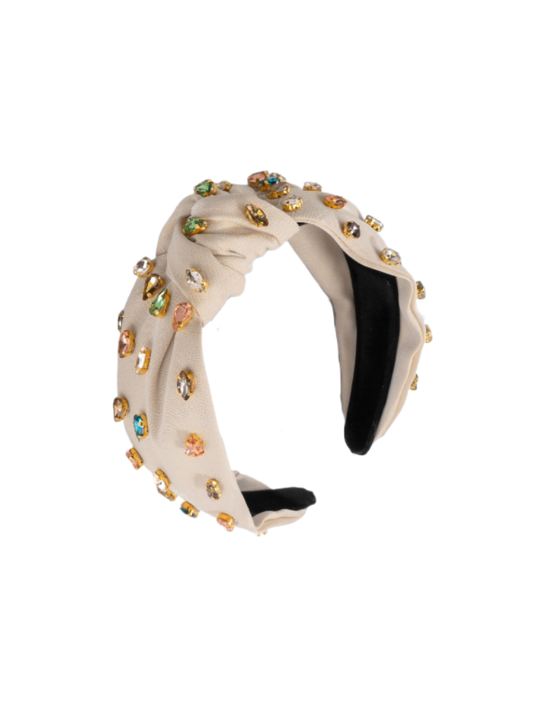 Ivory Multi Gem Headband