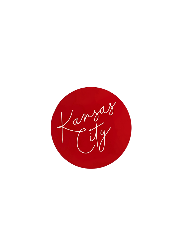 Red Kansas City Script Magnet
