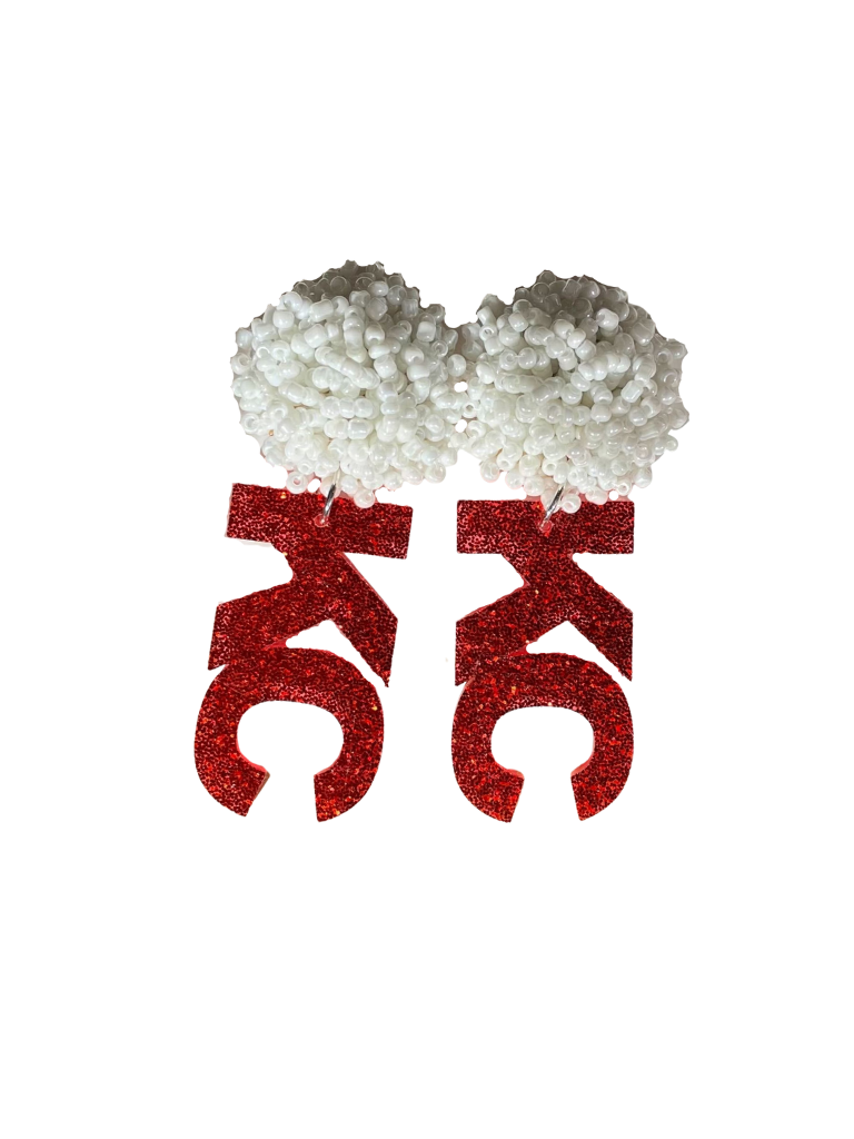 Red KC Acrylic Earrings