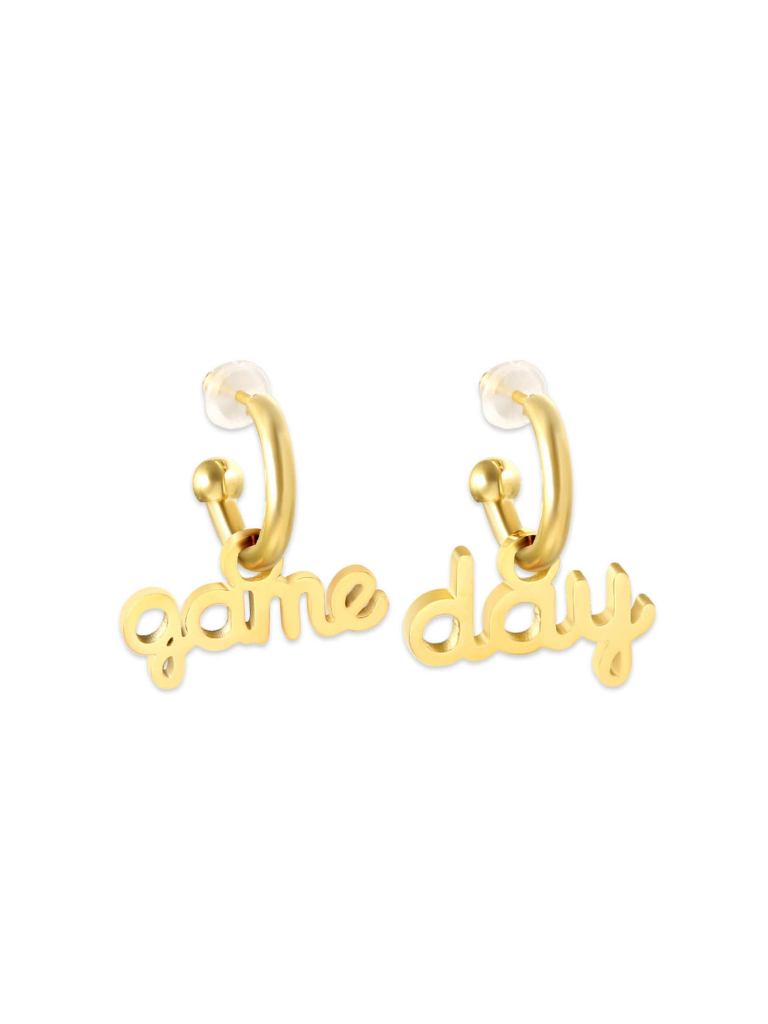 Game Day Script Earrings