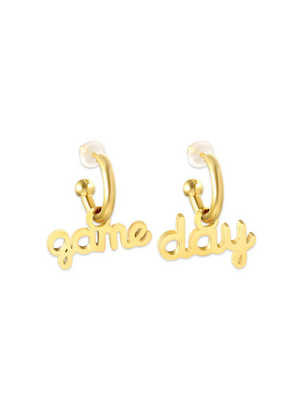 Game Day Script Earrings