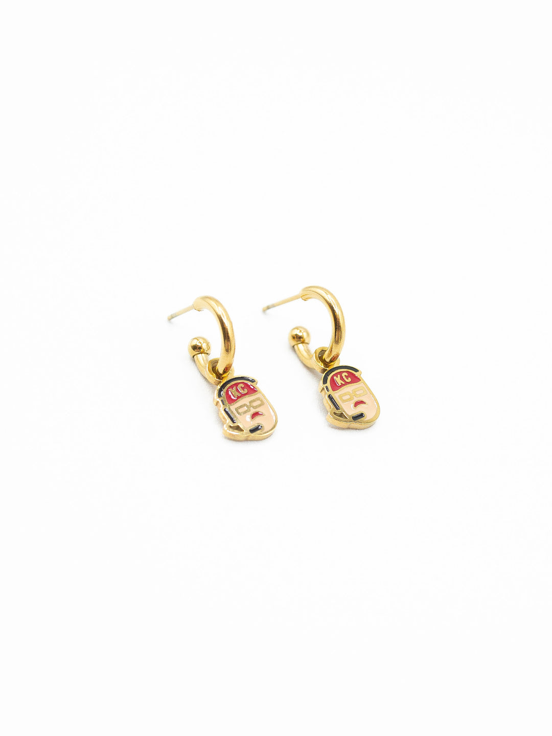 Kansas City Chiefs Coach Huggie Hoop Earrings