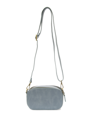 Wedgewood Blue Layne Double Zip Mini Camera Crossbody Bag