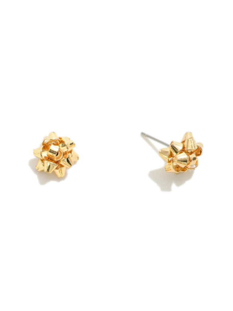 Small Gold Bow Stud Earrings