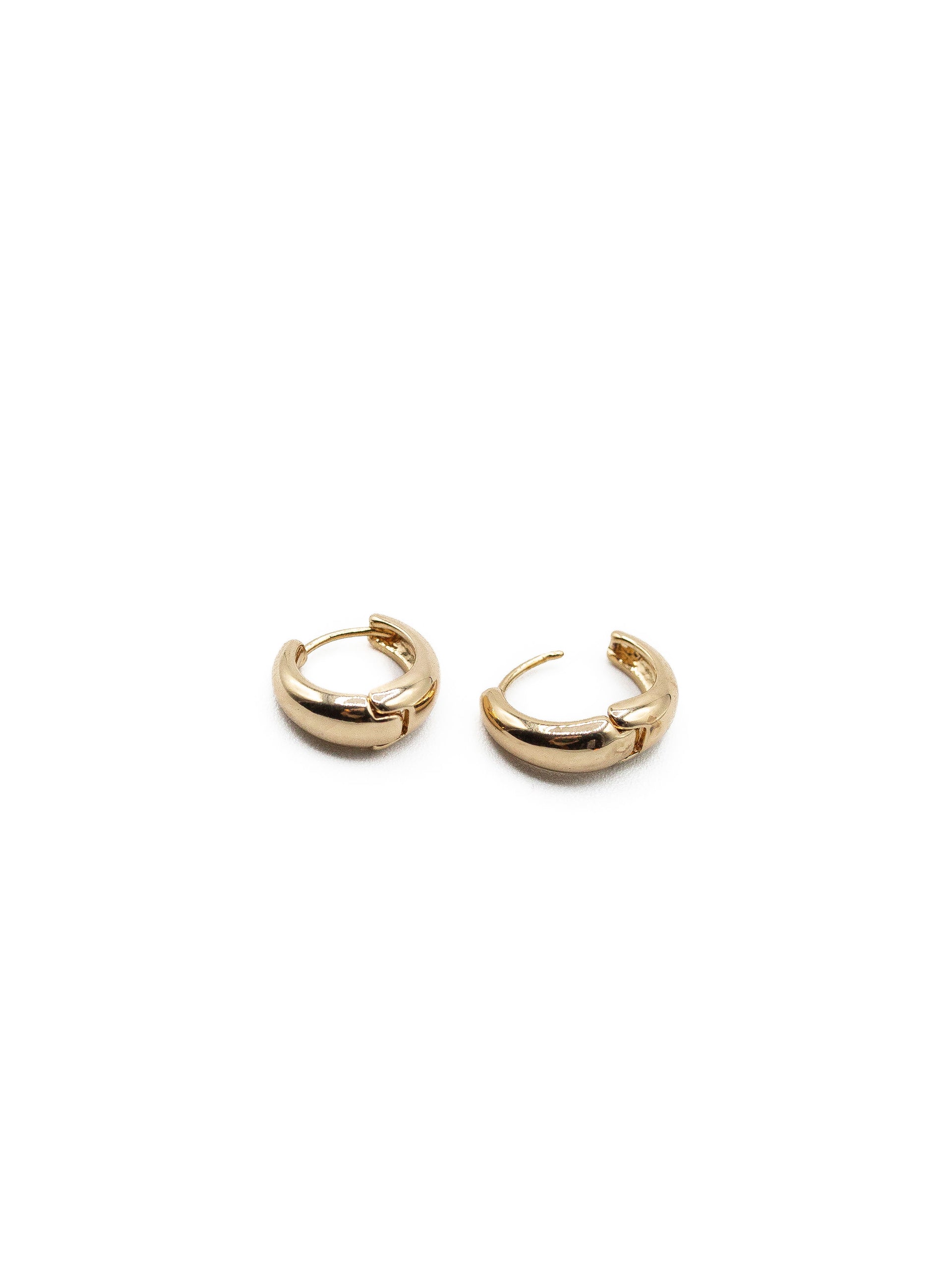 LA Small Round Dome Huggie Earrings