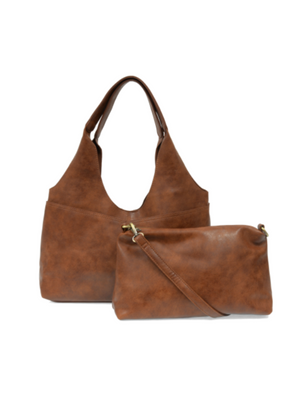 Saddle Val 4 Pocket Hobo Bag with Removable Crossbody