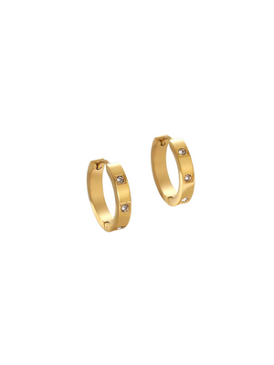 Lexi St. John CZ Clasp Hoop Earrings