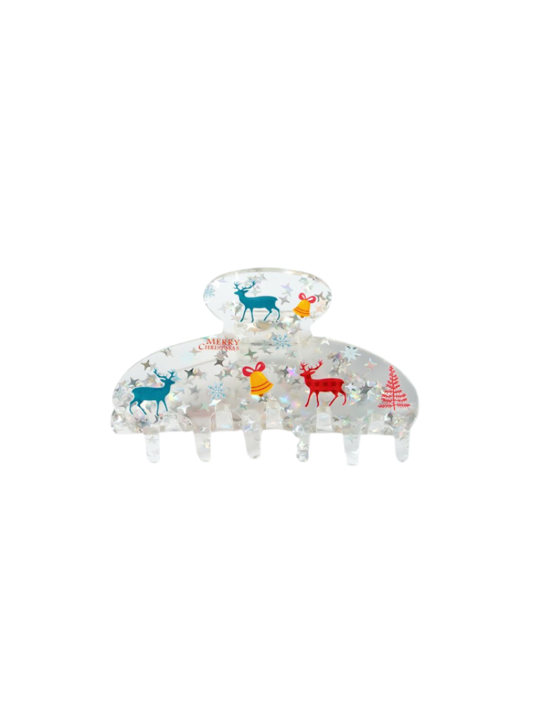 Clear Christmas Claw Clip