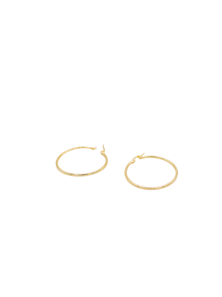 18K Gold Plated 40mm Rainbow Clasp Earrings