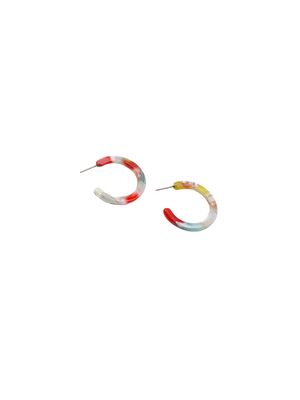 Medium Multicolor Hoop Earrings