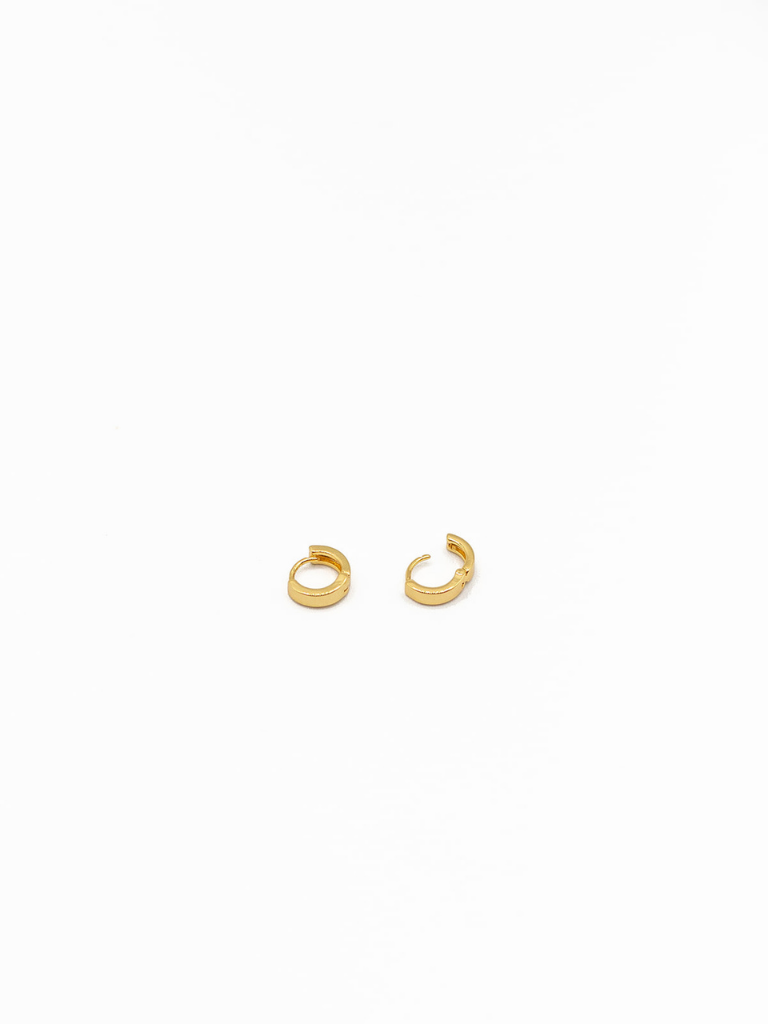 LA 18k Gold Plated X-Small Flat Huggie Earrings