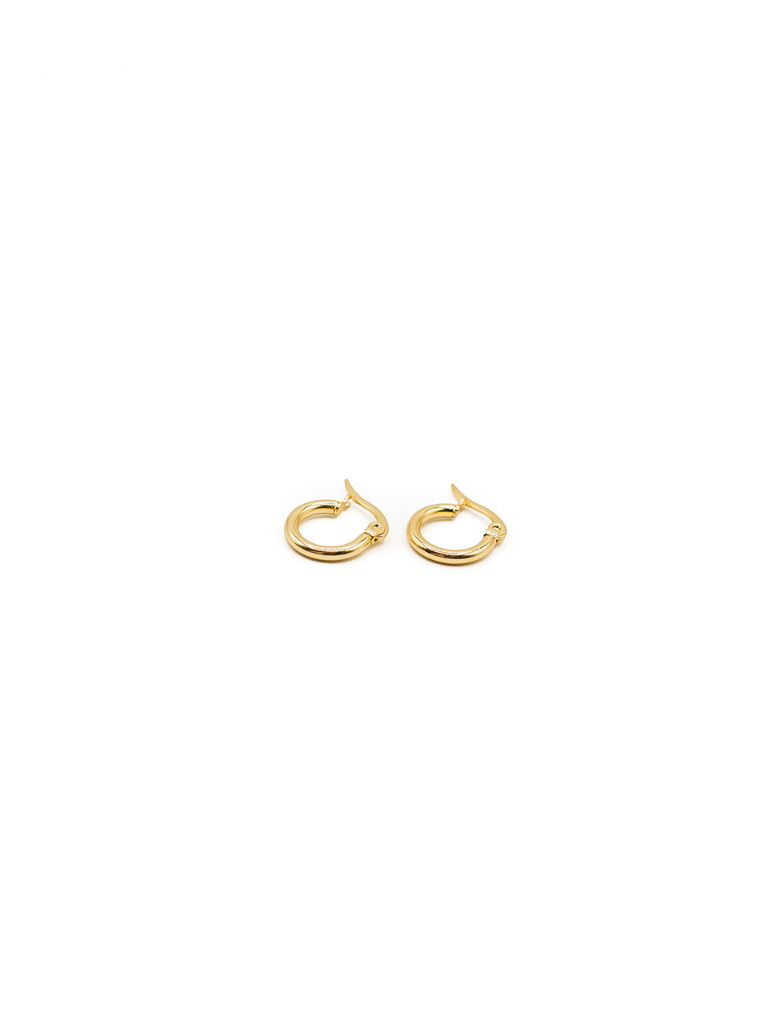 LA 18K Gold Plated 12.5mm Rainbow Clasp Earring