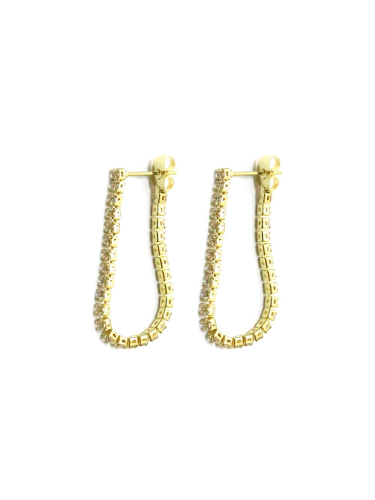 Zircon Chain Earrings