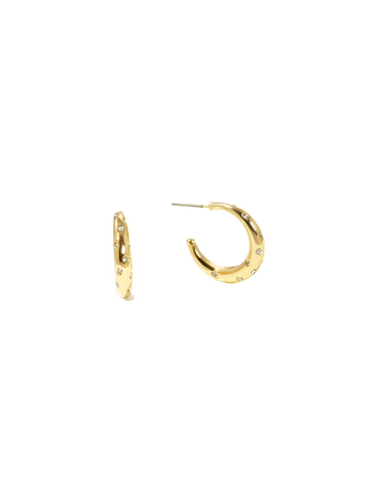 Star Studded Hoop Earrings