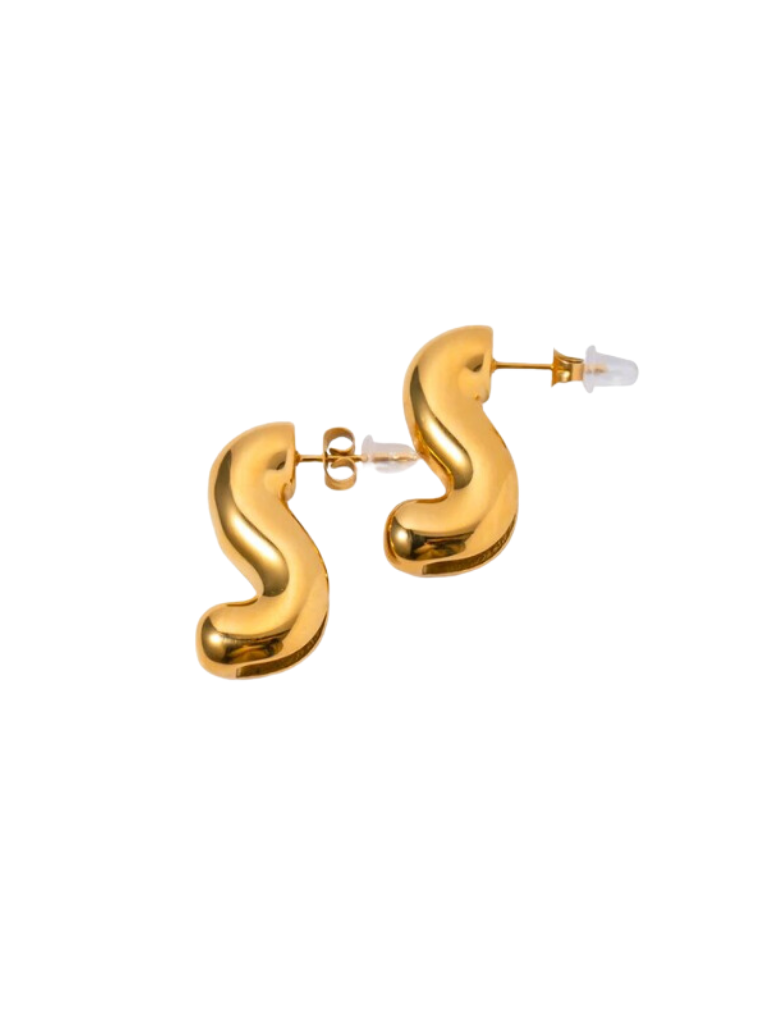 S Shape Drop Earrings