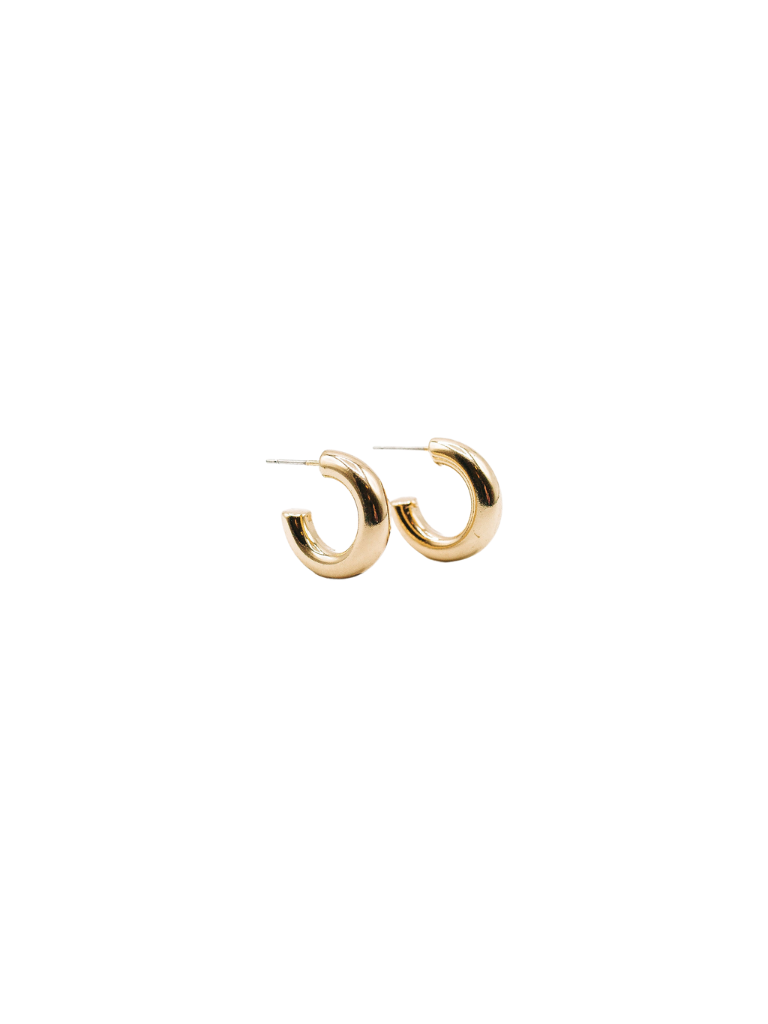 LA Small Thick S3 Tube Hoop Earrings