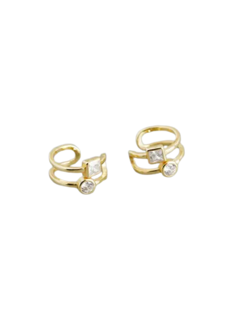Gold Plated S925 Silver Double Line Ear Cuff