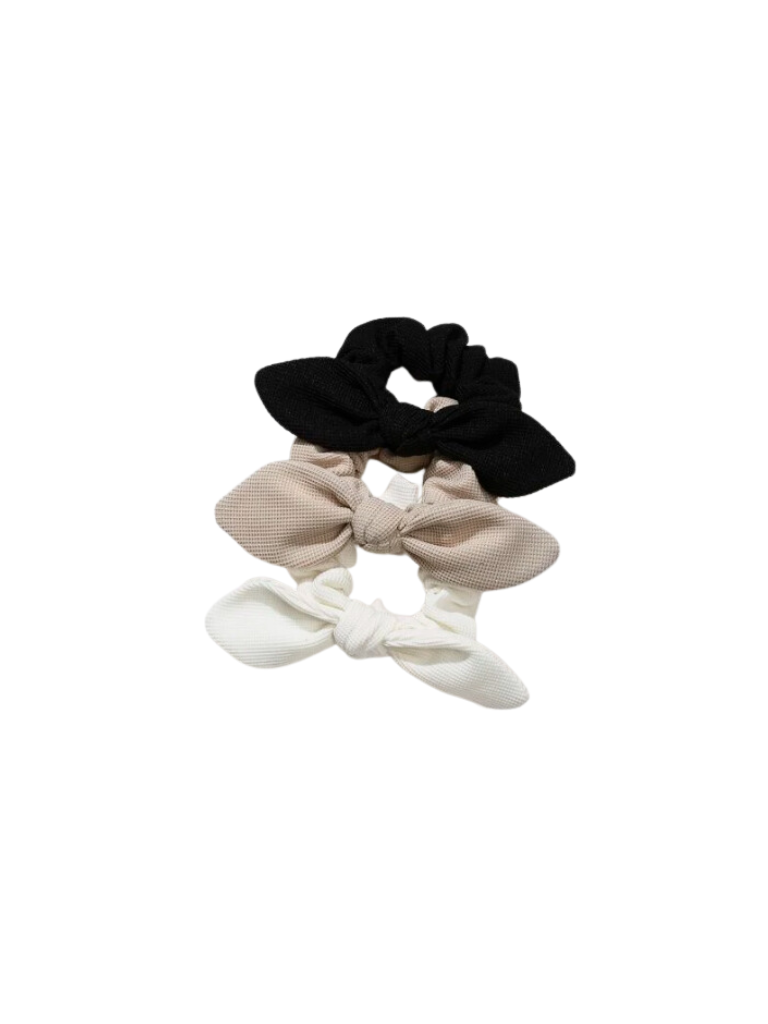 Neutral Corduroy 3pc Scrunchie Set