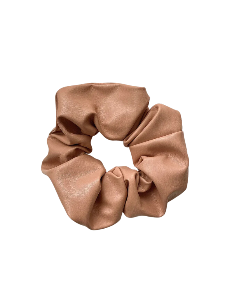 Light Pink Leather Scrunchie