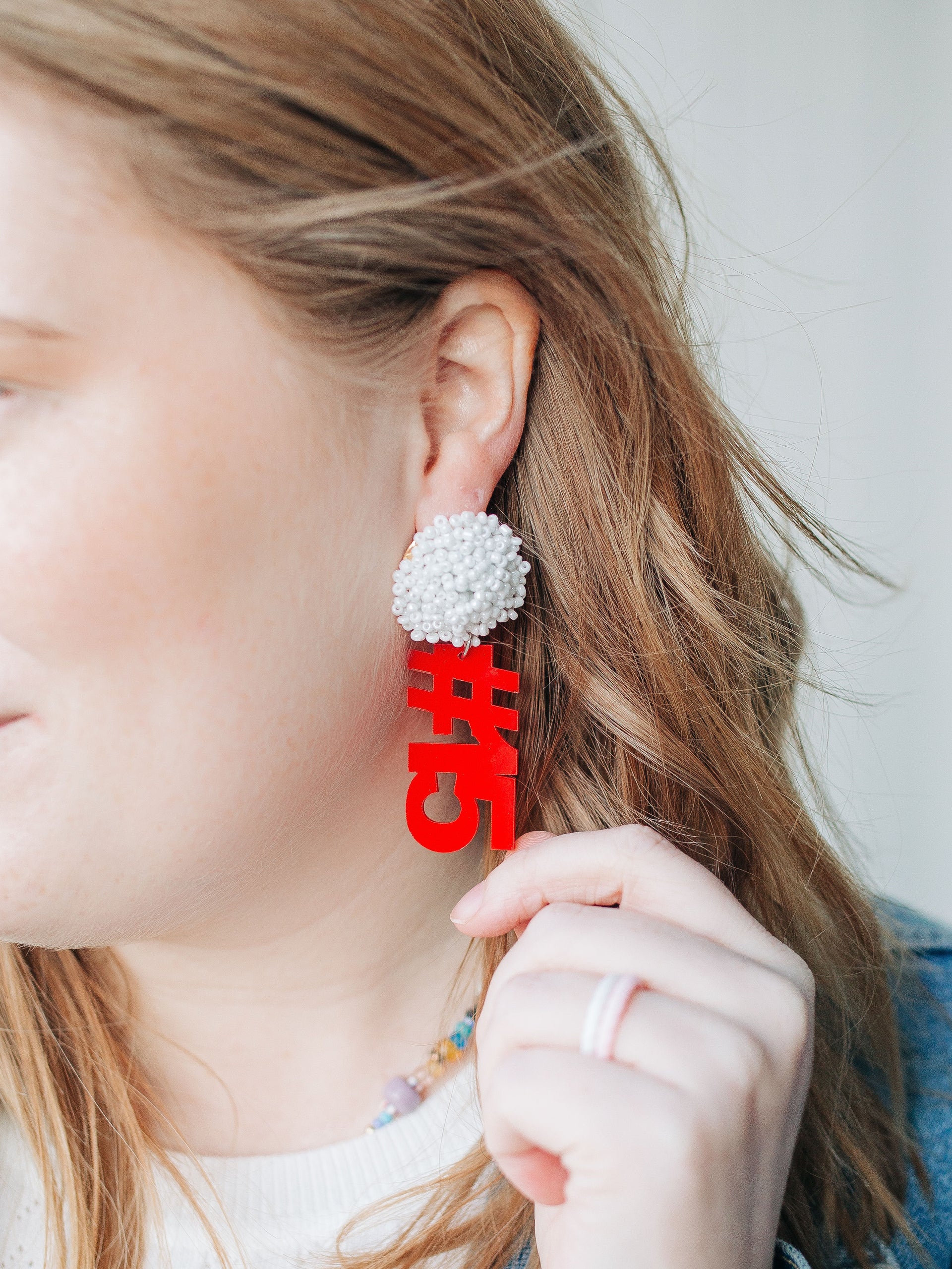 Kansas City Chiefs #15 Quarterback Acrylic Earrings