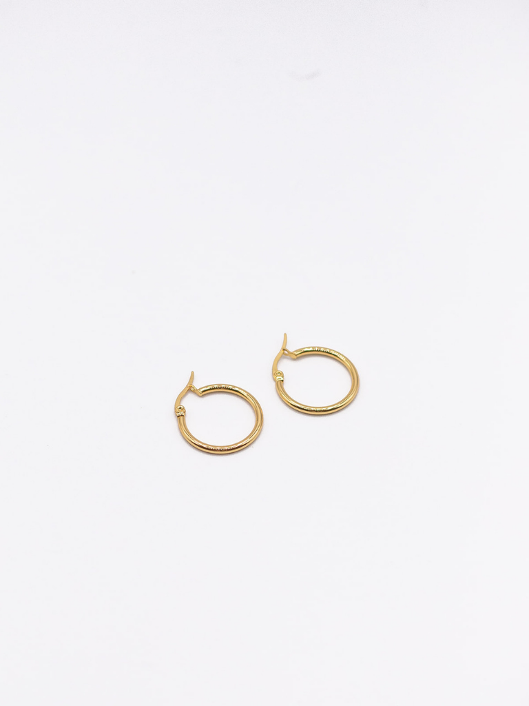 LA 18K Gold Plated 23mm Rainbow Clasp Earrings