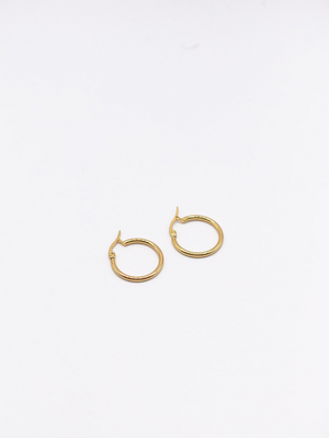 LA 18K Gold Plated 23mm Rainbow Clasp Earrings